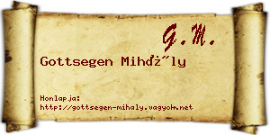 Gottsegen Mihály névjegykártya